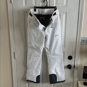 White and Gray Women's snow Pants